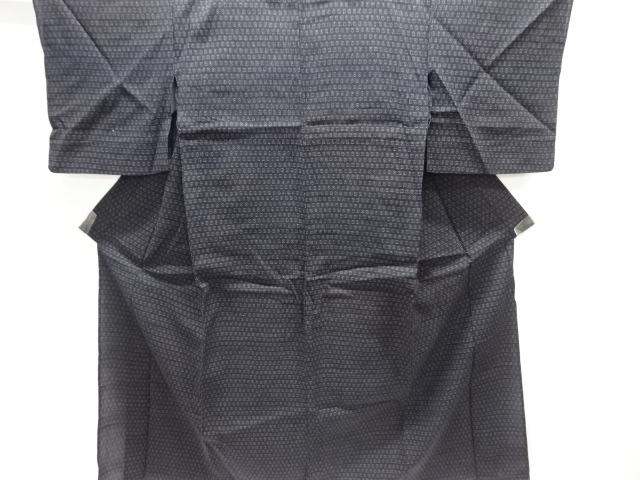 大正ロマン　抽象模様織り出し単衣着物